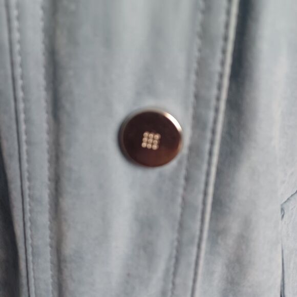 Woman's St. Johns Bay Woman's Large suede feel  Coat With Detachable Hood - Picture 5 of 9